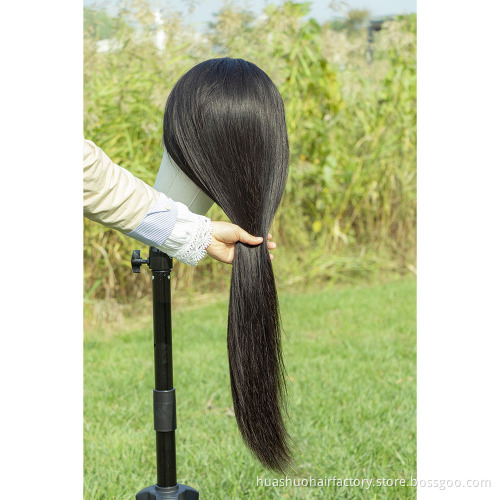 Top quality lace wigs natural color Mongolian remy hair long hair 8-40 inch  wholesale human hair lace wigs